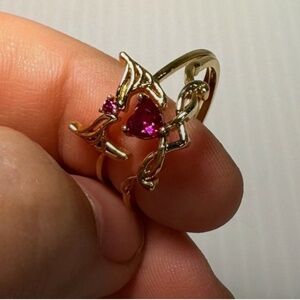 Girls Crew X Marvel Scarlet Witch/Wonder Woman Interlocking Rings Gold Tone Sz 7